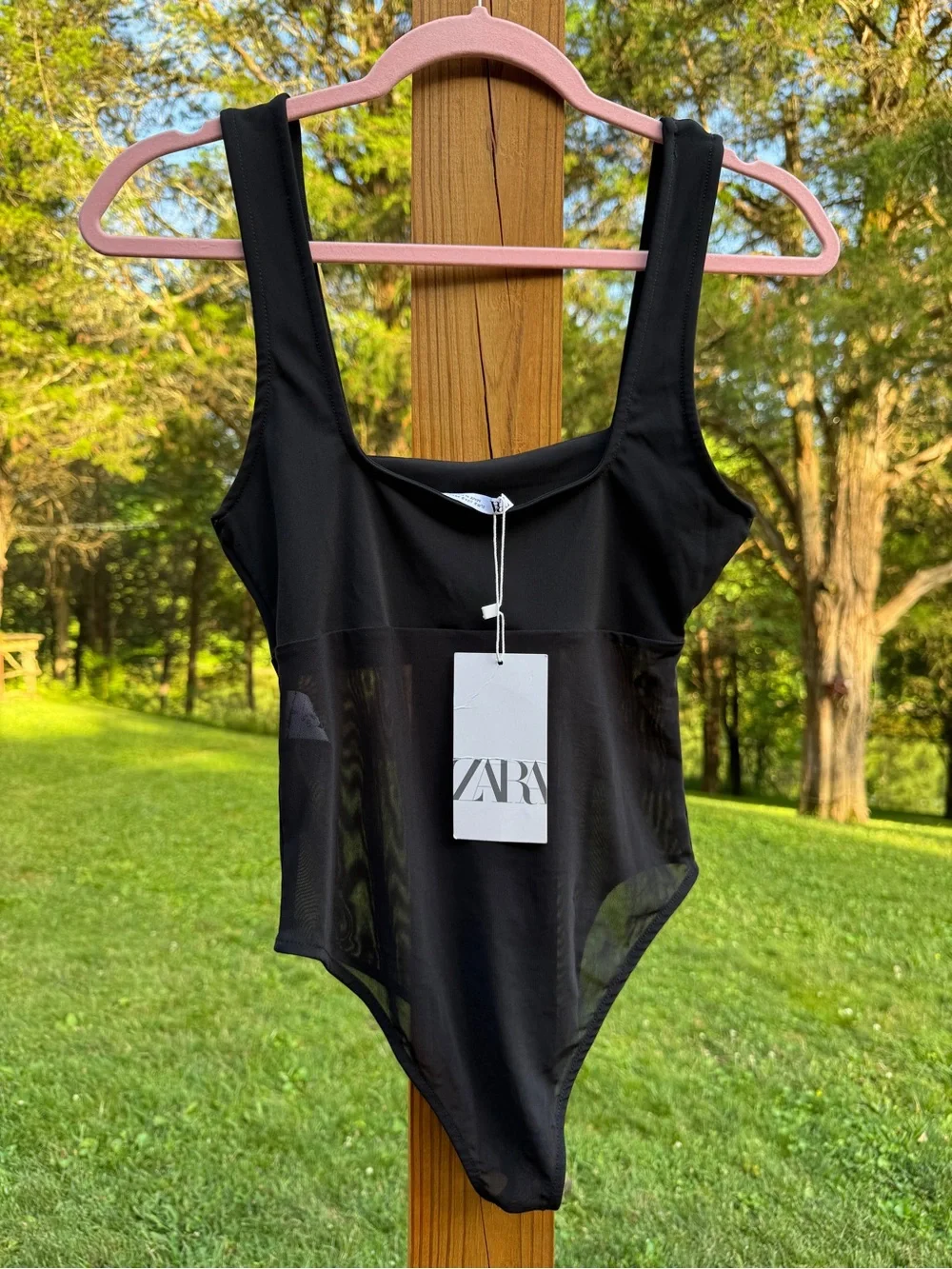 Zara Tulle Mesh Bodysuit - Picture 2 of 6